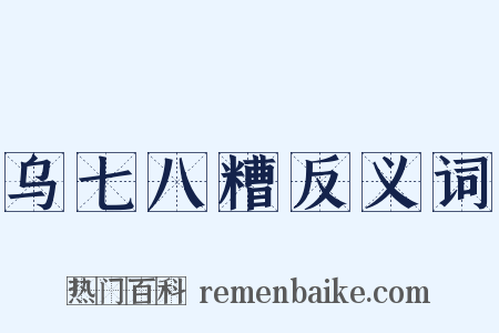 乌七八糟反义词是什么意思的图片